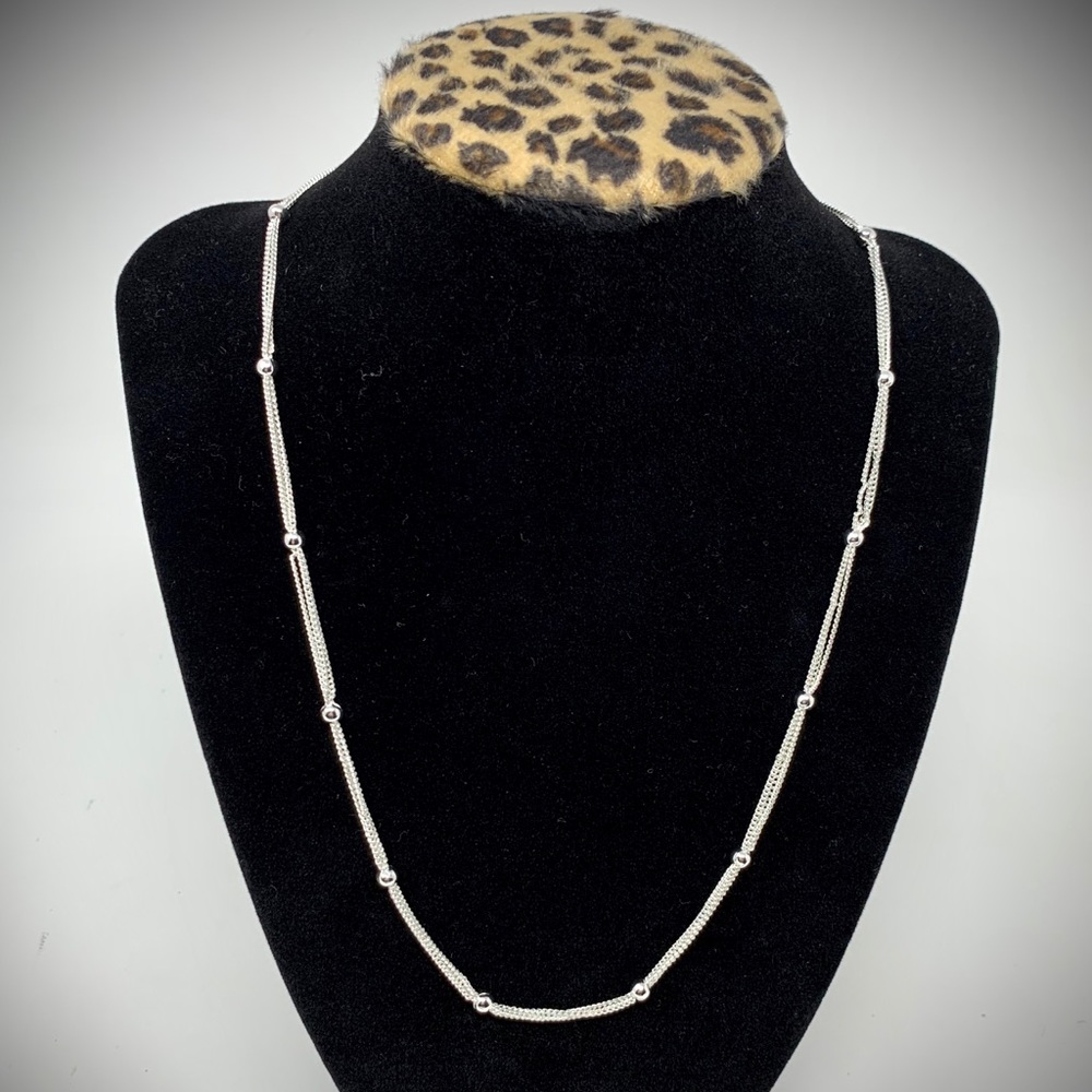 💜NEW Fine Silver Plated Double Chain